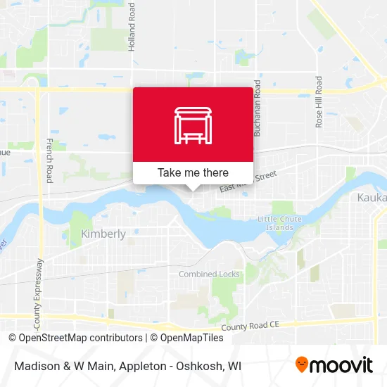 Madison & W Main map