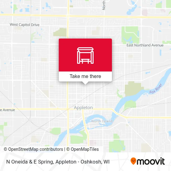 N Oneida & E Spring map