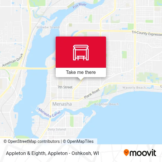 Appleton & Eighth map