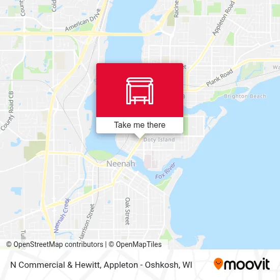 N Commercial & Hewitt map