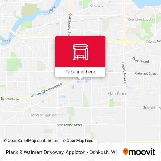 Mapa de Plank & Walmart Driveway