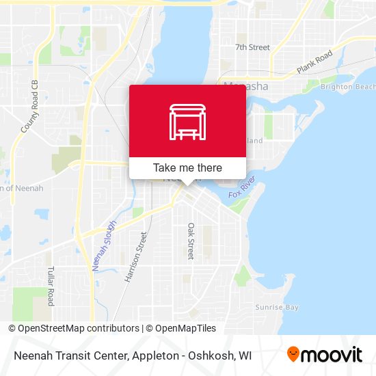 Neenah Transit Center map