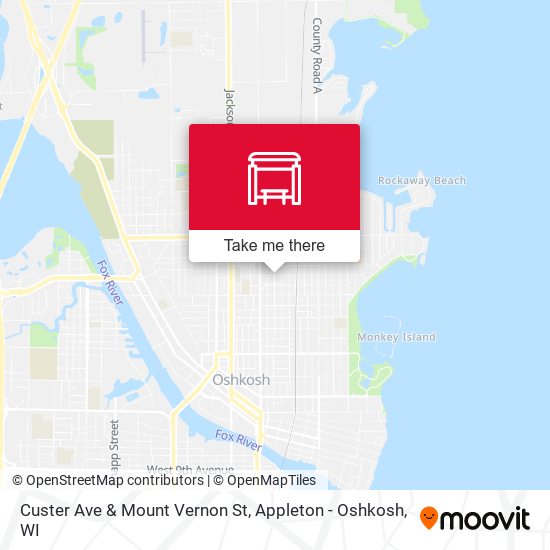 Custer Ave & Mount Vernon St map