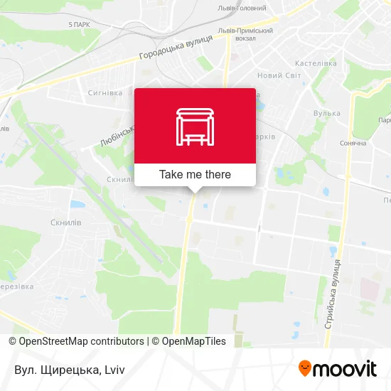 Карта Вул. Щирецька