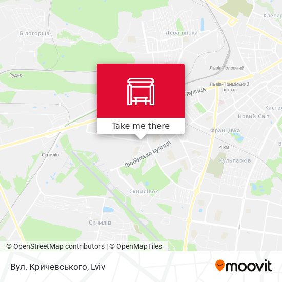 Вул. Кричевського map