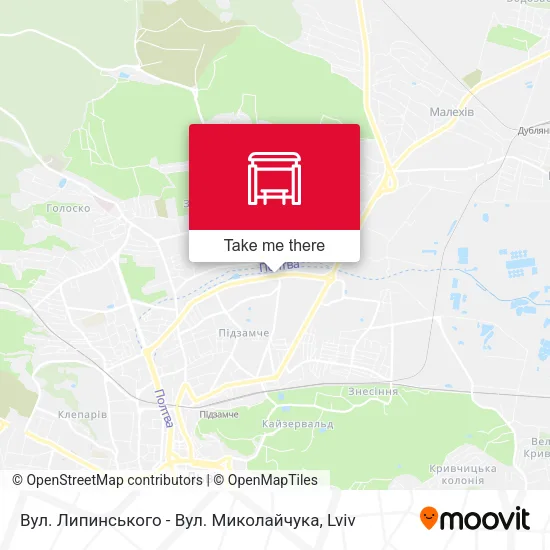 Карта Вул. Липинського - Вул. Миколайчука