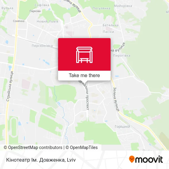 Карта Кінотеатр Ім. Довженка