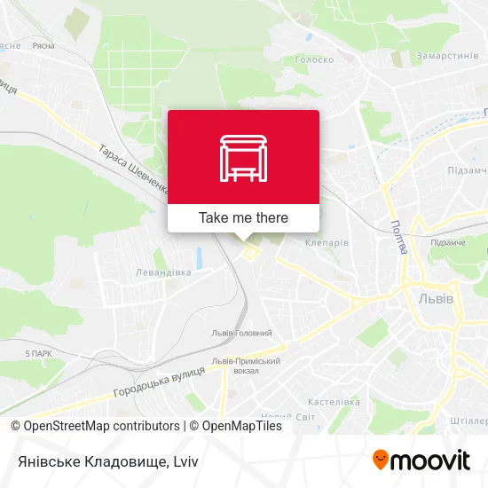 Карта Янівське Кладовище