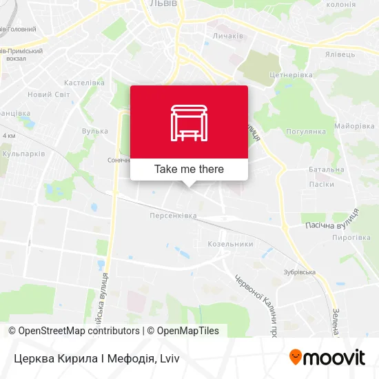 Карта Церква Кирила І Мефодія