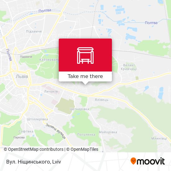 Вул. Ніщинського map