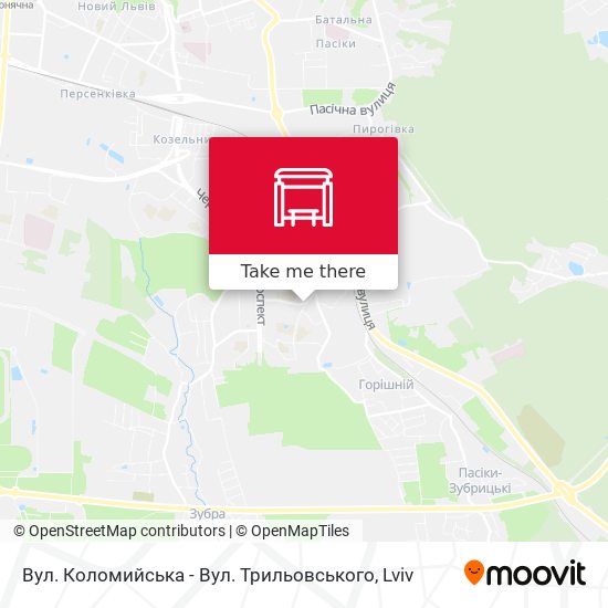 Вул. Коломийська - Вул. Трильовського map