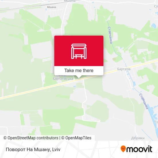 Поворот На Мшану map