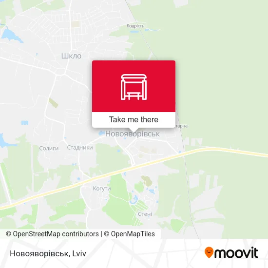 Карта Новояворівськ
