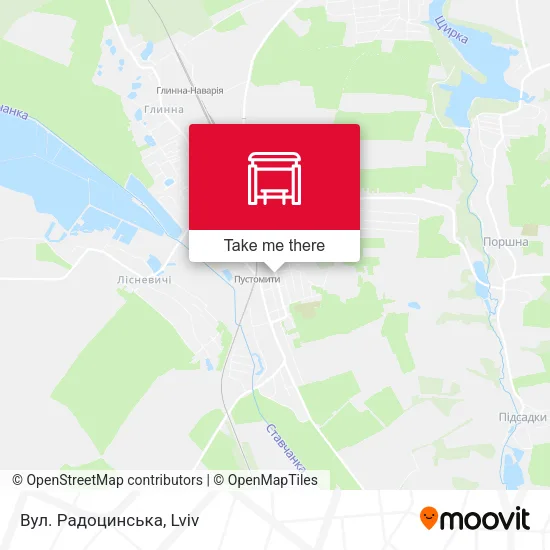 Карта Вул. Радоцинська