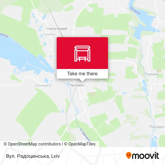 Карта Вул. Радоцинська