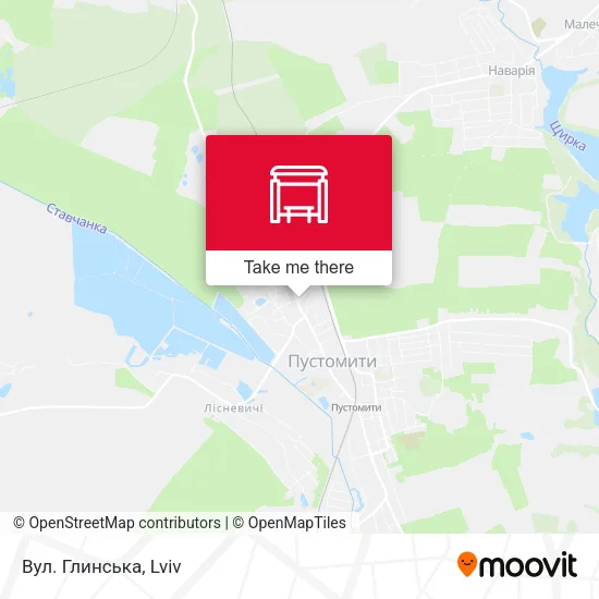Карта Вул. Глинська