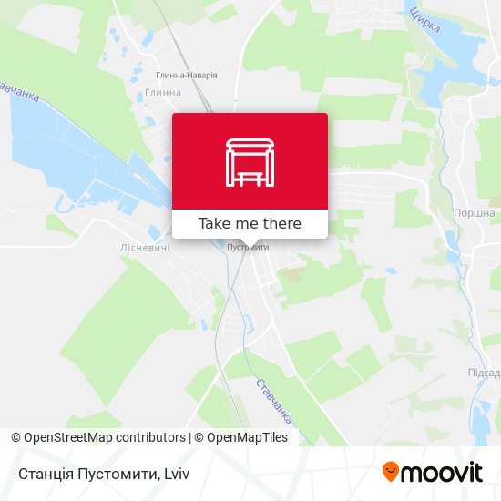 Станція Пустомити map