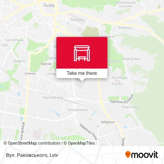 Карта Вул. Раковського