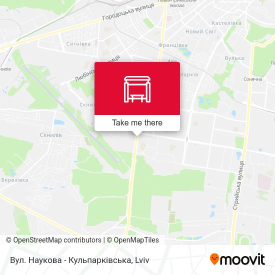 Вул. Наукова - Кульпарківська map