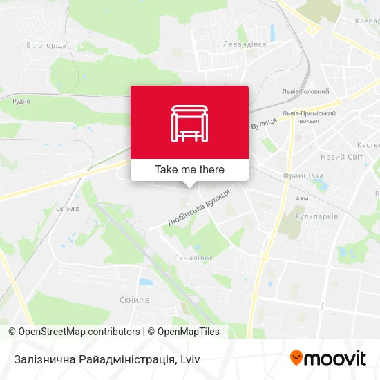 Карта Залізнична Райадміністрація