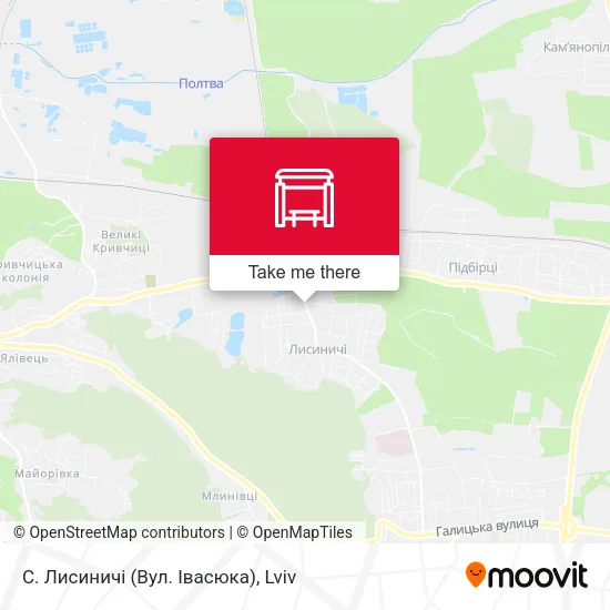 Карта С. Лисиничі (Вул. Івасюка)