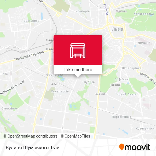 Карта Вулиця Шумського