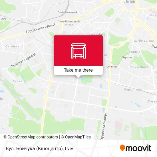 Карта Вул. Бойчука (Кіноцентр)