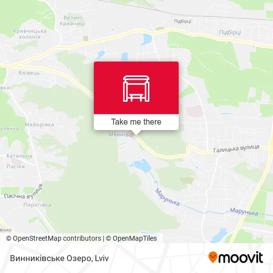 Карта Винниківське Озеро