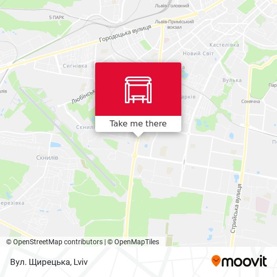 Вул. Щирецька map