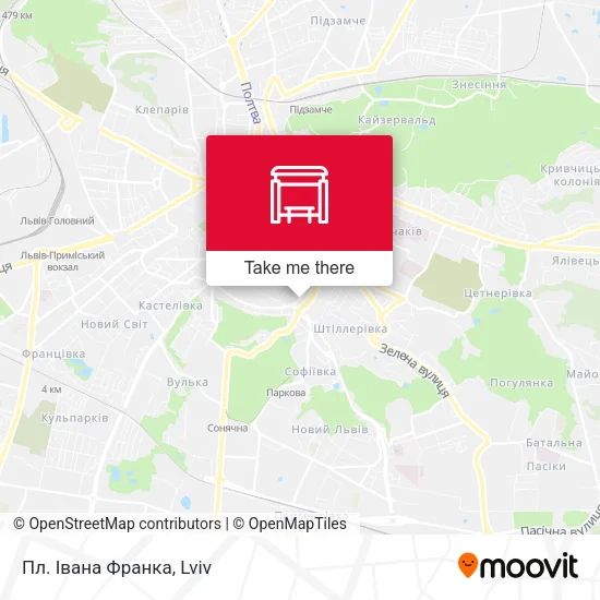 Карта Пл. Івана Франка