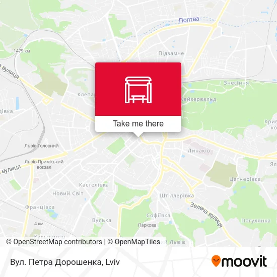Карта Вул. Петра Дорошенка