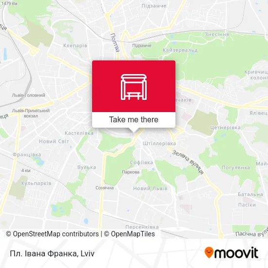 Карта Пл. Івана Франка
