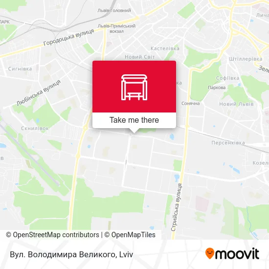 Карта Вул. Володимира Великого
