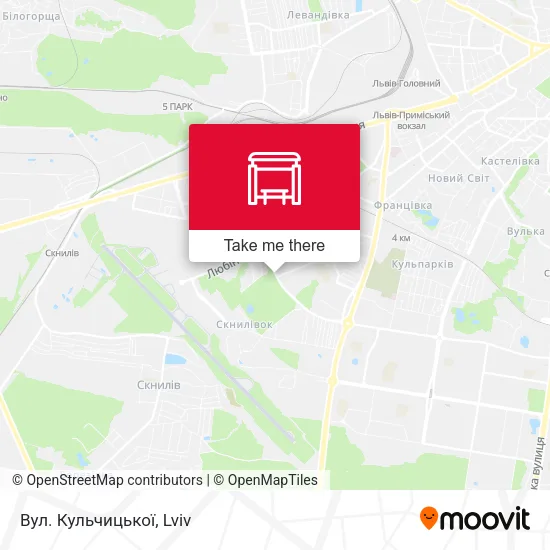 Карта Вул. Кульчицької