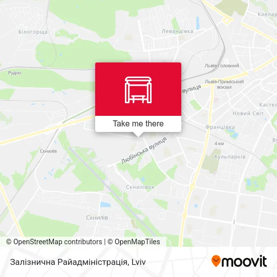Карта Залізнична Райадміністрація
