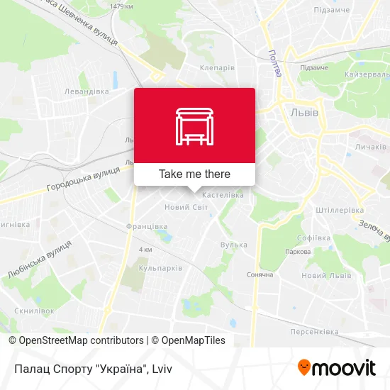 Карта Палац Спорту "Україна"