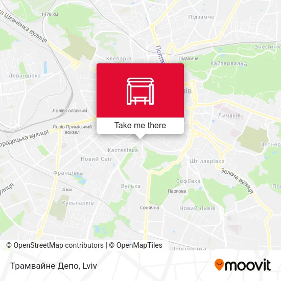 Карта Трамвайне Депо