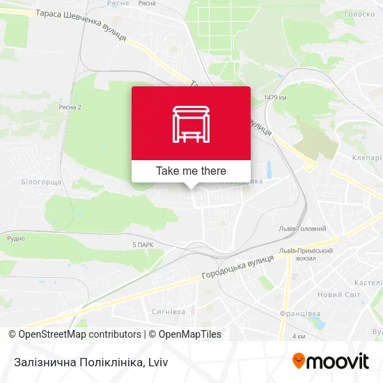 Карта Залізнична Поліклініка