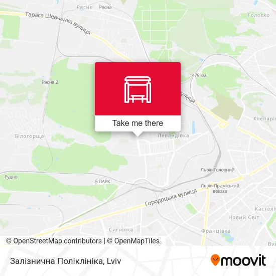 Карта Залізнична Поліклініка
