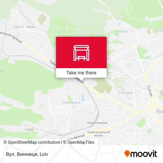 Карта Вул. Винниця