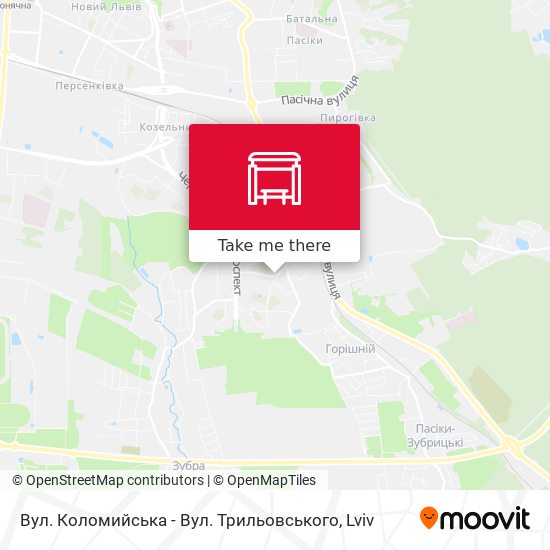 Вул. Коломийська - Вул. Трильовського map