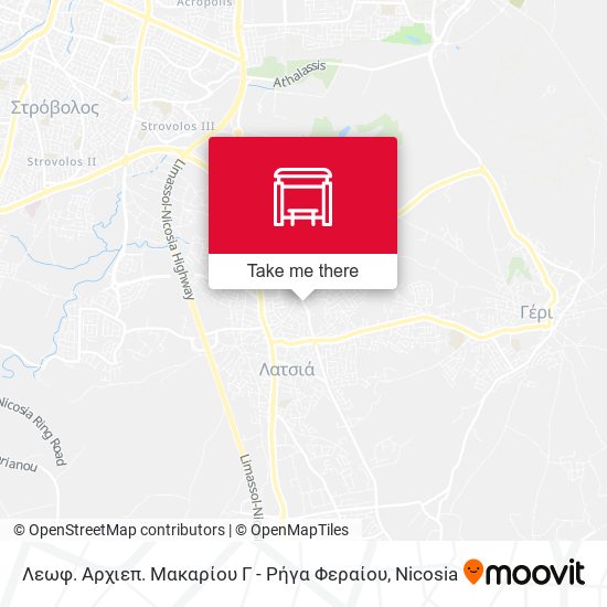 Λεωφ. Αρχιεπ. Μακαρίου Γ - Ρήγα Φεραίου map