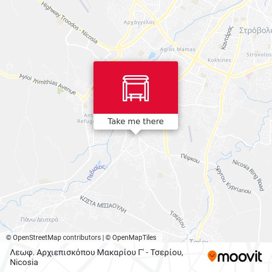 Λεωφ. Αρχιεπισκόπου Μακαρίου Γ' - Τσερίου map