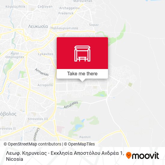 Λεωφ. Κηρυνείας - Εκκλησία Αποστόλου Ανδρέα 1 map