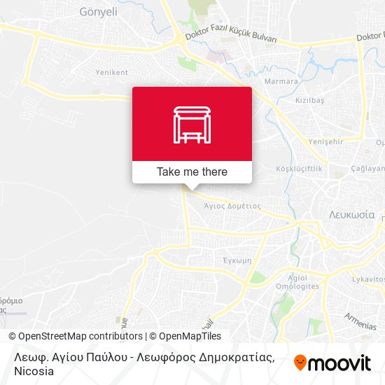 Λεωφ. Αγίου Παύλου - Λεωφόρος Δημοκρατίας map