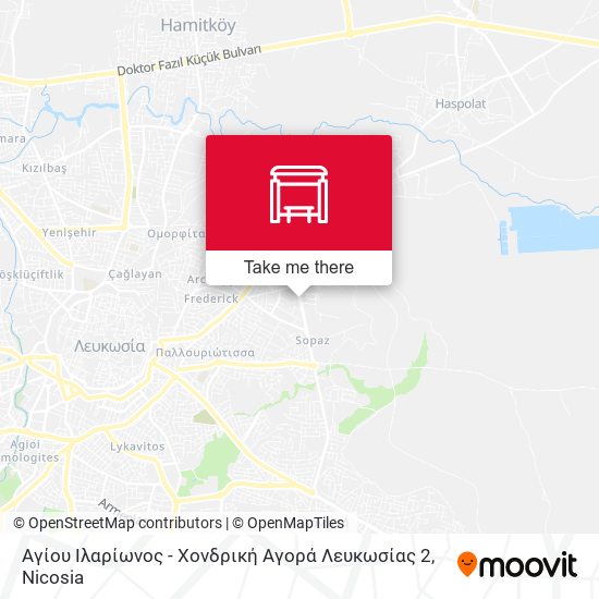 Αγίου Ιλαρίωνος - Χονδρική Αγορά Λευκωσίας 2 map