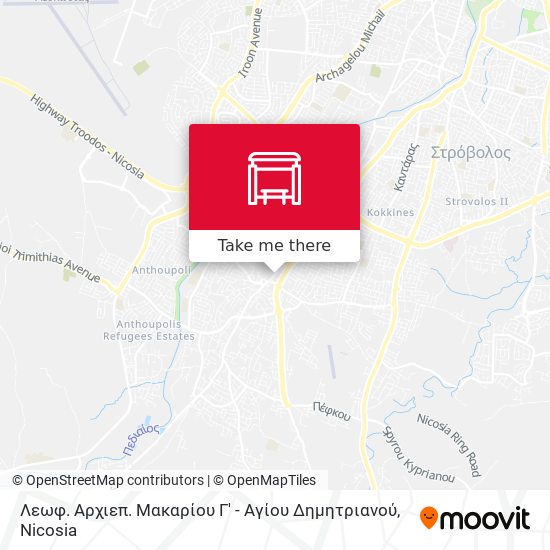 Λεωφ. Αρχιεπ. Μακαρίου Γ' - Αγίου Δημητριανού map