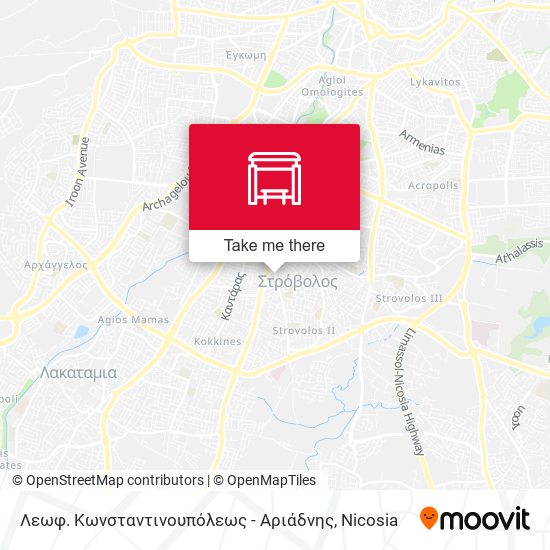 Λεωφ. Κωνσταντινουπόλεως - Αριάδνης map