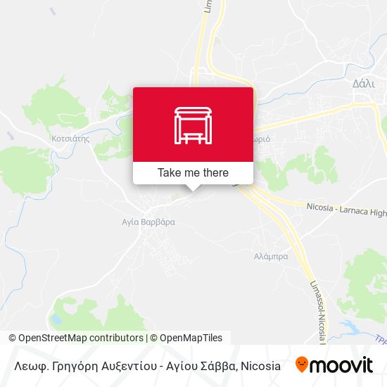Λεωφ. Γρηγόρη Αυξεντίου - Αγίου Σάββα map