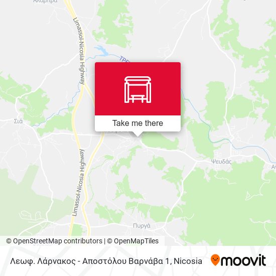 Λεωφ. Λάρνακος - Αποστόλου Βαρνάβα 1 map